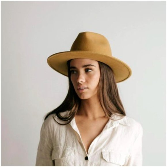Gigi Pip Wes Fedora Mustard w/ Rope Band and Beads